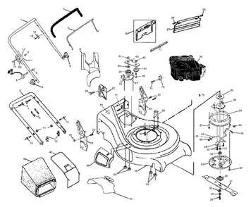 Repair Parts (A) Diagram and Parts List for 6521RS (954222732-A)(2000-01) Husqvarna Lawn Mower