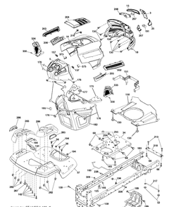 Chassis And Enclosures Diagram and Parts List for TS242 (96041041400)(2017-09) Husqvarna Lawn Tractor