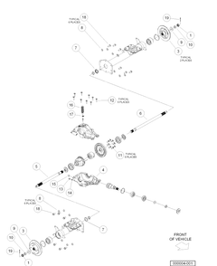 Rear Differential (Part A) Diagram and Parts List for HUV4421DXP 2006-11 Husqvarna Lawn Tractor