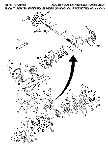 Auger Housing And Impeller Diagram and Parts List for 5524SEB (96193001000, 961930010)(2005-12) Husqvarna Snow Blower