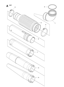 Tube Diagram and Parts List for 150BT 20094000001-Current Husqvarna Leaf Blower / Vacuum