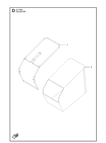 Collector Diagram and Parts List for LC142IS  Husqvarna Lawn Mower