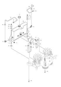 Hydraulic Pump - Motor Diagram and Parts List for V548X  Husqvarna Lawn Tractor