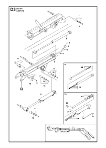 Arm Two Diagram and Parts List for DXR310 (44 & Above)(2013-08) Husqvarna Demolition Hammer