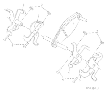 Tine Assembly Diagram and Parts List for 25009 96083001000 Husqvarna Cultivator