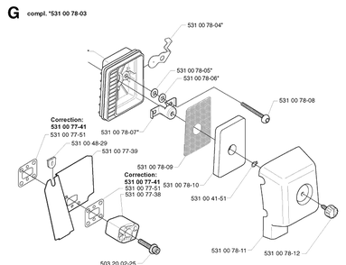 Part Location Diagram of 531007804 Husqvarna 