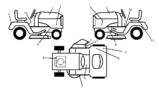 Decals Diagram and Parts List for LTH1742T (96041006702)(2009-03) Husqvarna Lawn Tractor