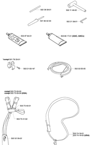 Accessories (B) Diagram and Parts List for 322L 2002-01 Husqvarna Trimmer