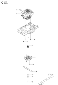 Engine Diagram and Parts List for LC48E  Husqvarna Lawn Mower