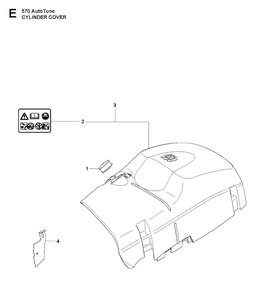 Cylinder Cover Diagram and Parts List for 570 2013-03 Husqvarna Chainsaw