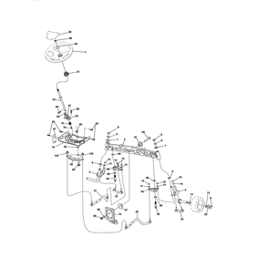 Steering Diagram and Parts List for 917502140  Husqvarna Lawn Tractor