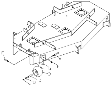 Right Front Anti-Scalp Roller Diagram and Parts List for ZTH4819AZT 2000-06 Husqvarna Lawn Tractor Accessories