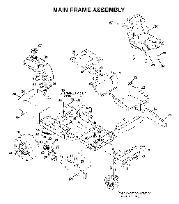 Mainframe, Left Side Diagram and Parts List for CZ4818BIA (968999276)(2004-09) Husqvarna Lawn Tractor