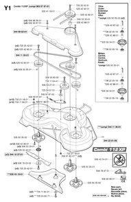 44-Inch/112cm Cutting Deck Diagram and Parts List for R15-V2 (953533701)(2006-05) Husqvarna Lawn Tractor