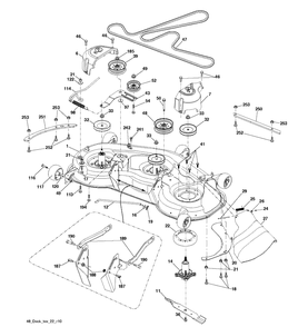 Mower Deck / Cutting Deck Diagram and Parts List for TS148X (96043031200)(2020-06) Husqvarna Lawn Tractor