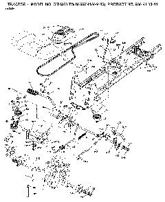 Drive Diagram and Parts List for GTH260TWIN (96041004400, 960410044)(2007-02) Husqvarna Lawn Tractor
