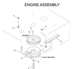 Engine Diagram and Parts List for IZ4218 (968999204)(2004-08) Husqvarna Lawn Mower