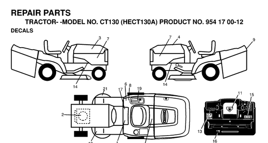 Part Location Diagram of 532166963 Husqvarna Decal