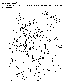 Mower Deck / Cutting Deck Diagram and Parts List for GTH2248XP (GTH2248 XPB, 954567888)(2003-05) Husqvarna Lawn Tractor