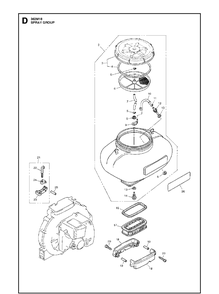 Spray System 2 Diagram and Parts List for 362 2010-02 Husqvarna Leaf Blower / Vacuum