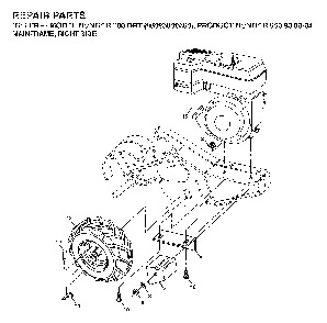 Mainframe, Right Side Diagram and Parts List for 700DRT (96093000400)(2006-02) Husqvarna Tiller
