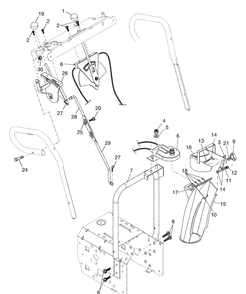 Control Panel/Discharge Chute Diagram and Parts List for ST524 (HL524STA)(954633552)(2003-08) Husqvarna Snow Blower