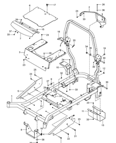 Frame Diagram and Parts List for MZ52 (96760290100)(2016-12) Husqvarna Lawn Mower