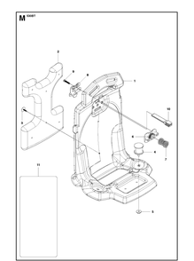Frame Diagram and Parts List for 530BT 20123800001-Current Husqvarna Leaf Blower / Vacuum