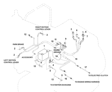 Electrical Components Diagram and Parts List for CZ4818 (968999276)(2004-09) Husqvarna Lawn Mower