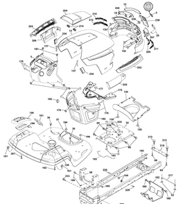 Chassis Diagram and Parts List for YTH24V54 (917289640)(2010-04) Husqvarna Lawn Mower