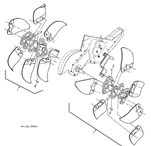 Tine Assembly Diagram and Parts List for DRT900E (96093002304)(2016-09) Husqvarna Cultivator