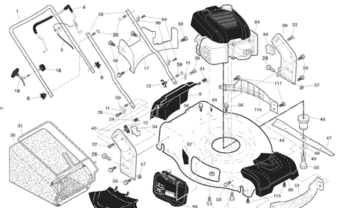 Part Location Diagram of 587568102 Husqvarna Bumper