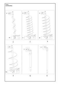 Accessories Diagram and Parts List for 541EA  Husqvarna Auger