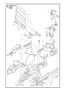 Chain Brake Diagram and Parts List for 576XP 20130900001-Current Husqvarna Chainsaw