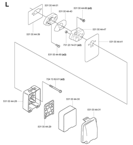 Air Filter Diagram and Parts List for 155B (20014000001-20041499999)(2001) Husqvarna Leaf Blower / Vacuum