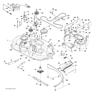 Mower Deck / Cutting Deck Diagram and Parts List for TS138M (96041042000)(2018-07) Husqvarna Lawn Tractor
