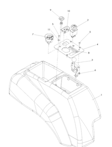 Controls Diagram and Parts List for EZ4624 (968999657)(2008-08) Husqvarna Lawn Mower