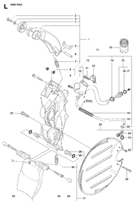 Guards Diagram and Parts List for K950RING 2007-01 Husqvarna Circular Saw