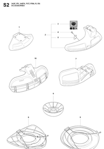 Accessories 7 Diagram and Parts List for 345FXT 20081800001-20103600000 Husqvarna Brush Cutter