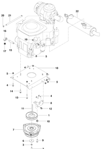 Engine Plate Diagram and Parts List for PZ6030CV (966061101)(2010-01) Husqvarna Lawn Mower