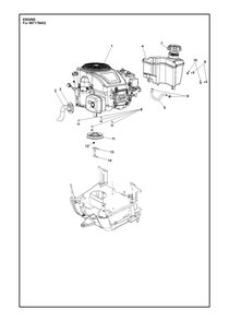Engine Diagram and Parts List for R112C2014-2020  Husqvarna Lawn Tractor