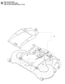 Part Location Diagram of 502300004 Husqvarna Cutting Deck