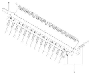 Spring Tine Diagram and Parts List for DTF226 (966068501)(2010-02) Husqvarna Dethatcher