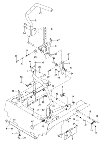 Steering Diagram and Parts List for PZ34FXBF (96655390100)(2011-01) Husqvarna Lawn Mower