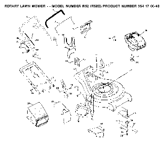 Frame And Engine Diagram and Parts List for R52C (954170040)(2002-06) Husqvarna Lawn Mower