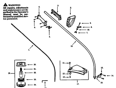 Shaft And Handle Diagram and Parts List for 21LCN 1994-12 Husqvarna Edger