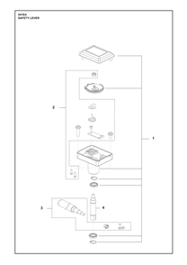 Lever Diagram and Parts List for 541EA  Husqvarna Auger