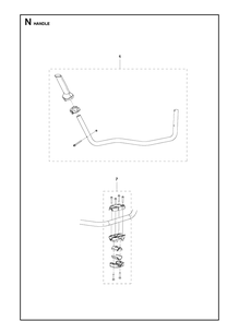 Handle Diagram and Parts List for 331R  Husqvarna Edger