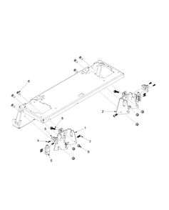 Steering - Control Bracket Diagram and Parts List for Z454 (96798470101)(2020-04) Husqvarna Lawn Mower