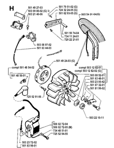 Part Location Diagram of 503540104 Husqvarna 